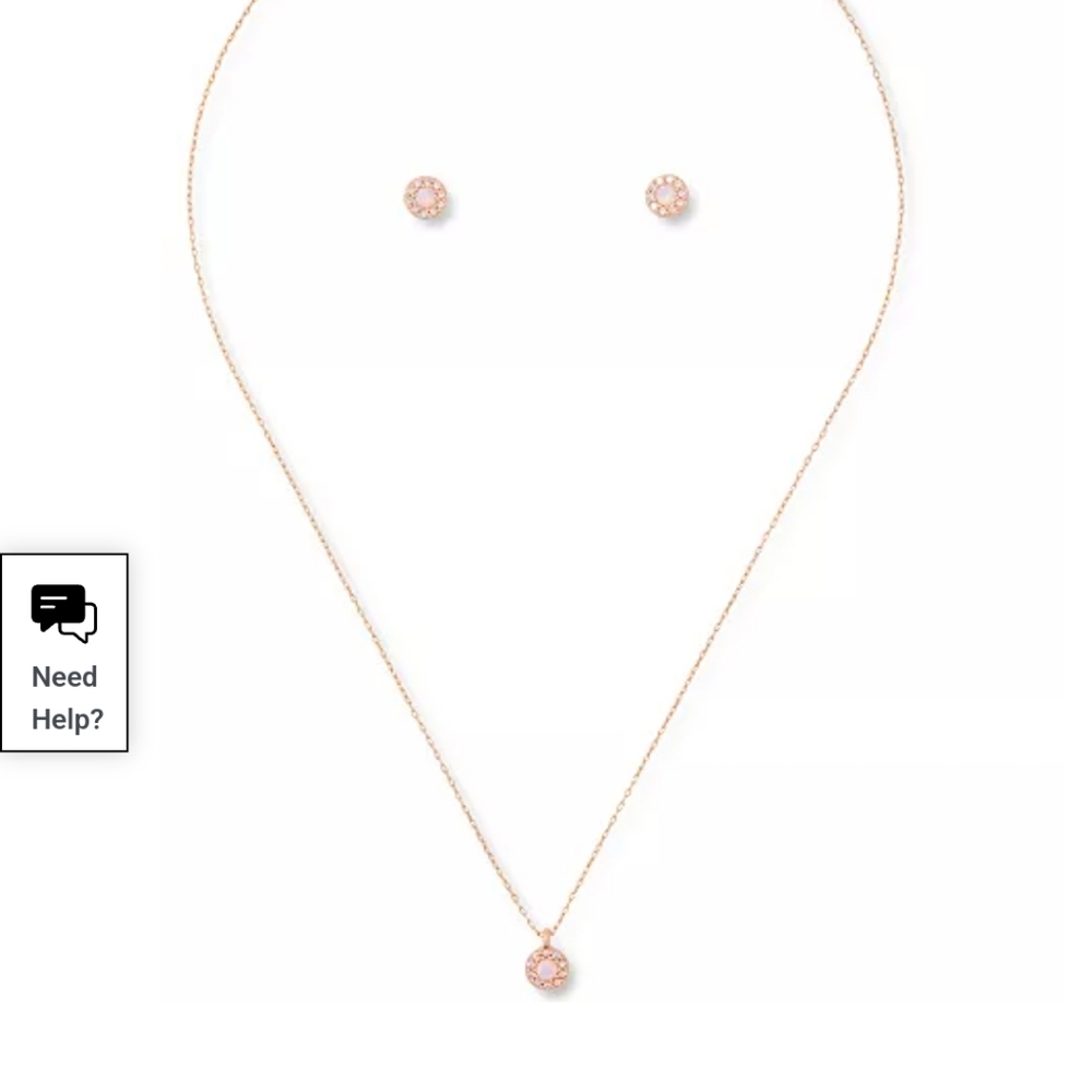 kate spade new york | Colored Crystal Pendant Necklace & Stud Earrings Set - Picture 2 of 4